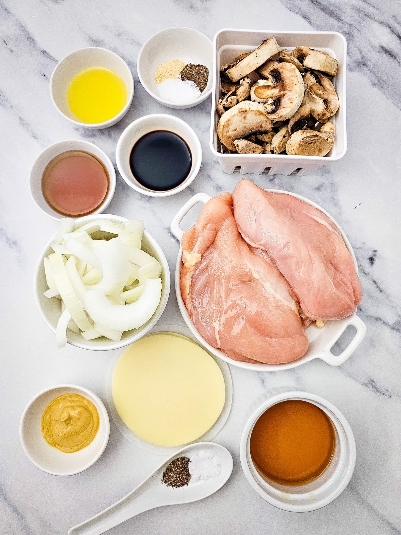 Photo collage with sheet pan chicken ingredients.