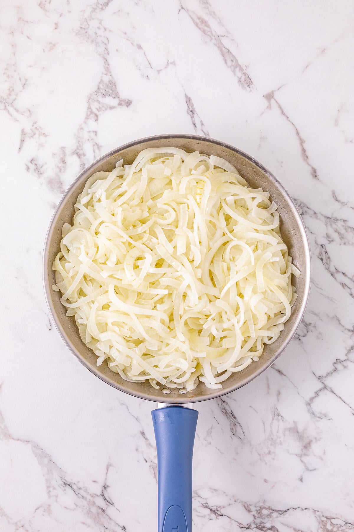 Onions in skillet.